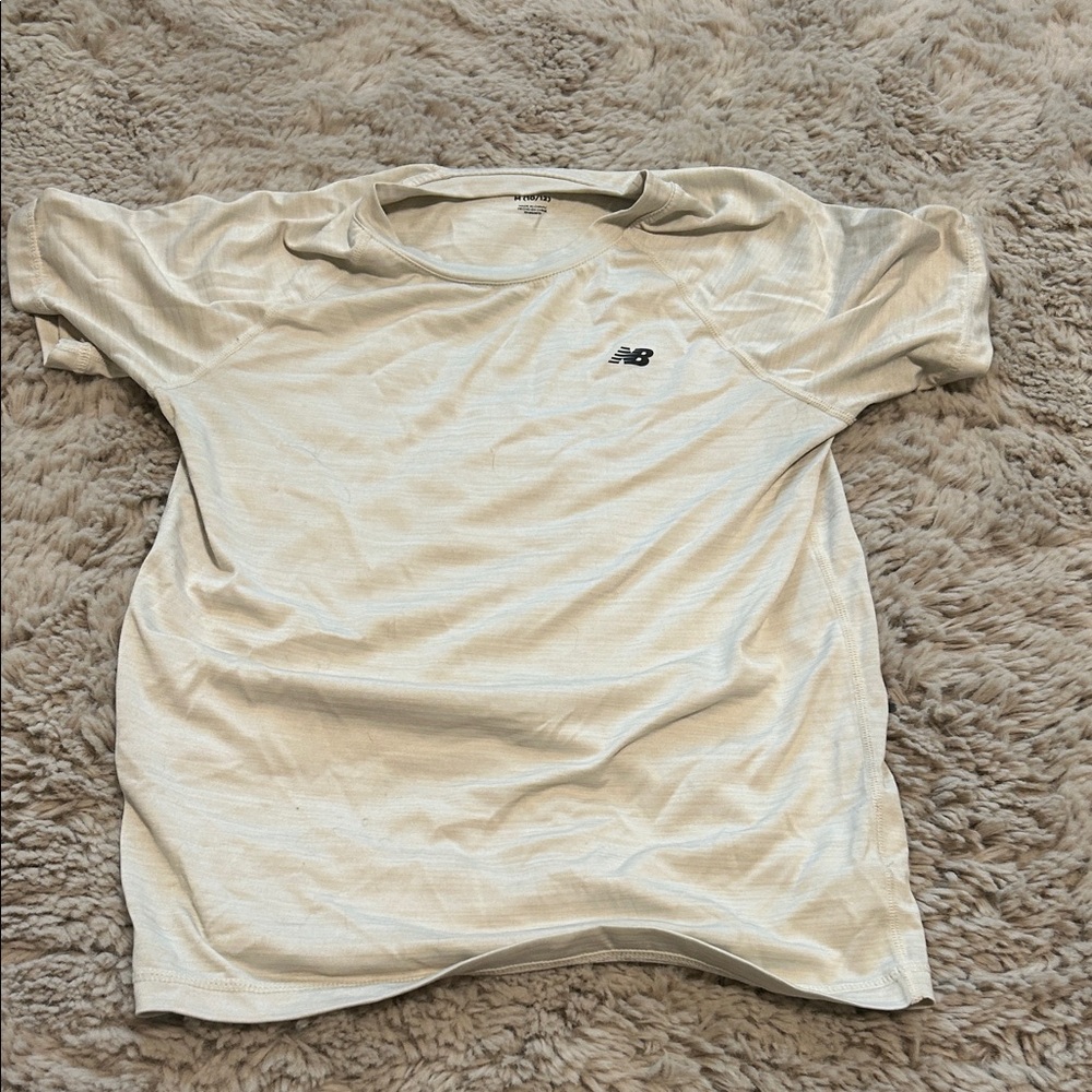 New Balance Men's Beige Short Sleeve Tee